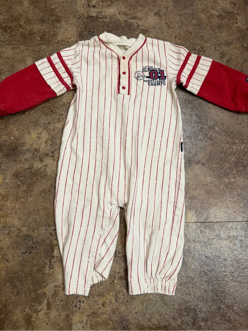 Carter’s Baseball Striped Baby Romper